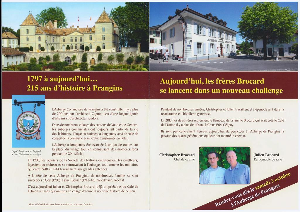 Auberge De Prangins Dış mekan fotoğraf